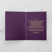 Elegante luxe Paarse en gouden 21e verjaardag Kaart (Binnen)