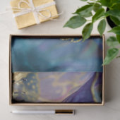 Elegante luxe Paarse en gouden bloemen decoupage Tissuepapier (Geschenk)