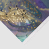 Elegante luxe Paarse en gouden bloemen decoupage Tissuepapier (Detail)