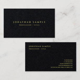 Elegante luxe premium zwarte papieren Sjabloon Visitekaartje