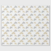 Elegante luxe Prinses Goud Zilveren Kroon Cadeaupapier (Vlak)