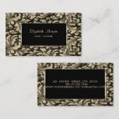 Elegante Luxe Professionele Gouden Swirls, Lijst Visitekaartje (Voorkant / Achterkant)