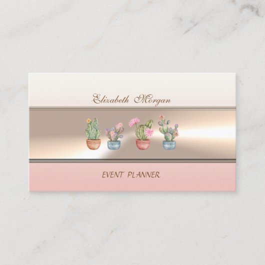 Elegante luxe professionele succulenten visitekaartje (Voorkant)
