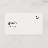 Elegante luxe QR-code minimalistisch monogram Visitekaartje (Voorkant)