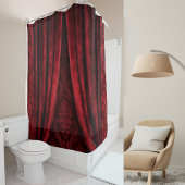 Elegante luxe Red Velvet Wedding Maroon Douchegordijn