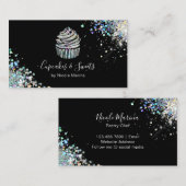 Elegante luxe regenboog cupcake bakkerij banketbak visitekaartje (Voorkant / Achterkant)