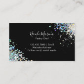 Elegante luxe regenboog cupcake bakkerij banketbak visitekaartje (Achterkant)