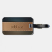 Elegante luxe, retro, gestreept bagagelabel (Achterkant horizontaal)