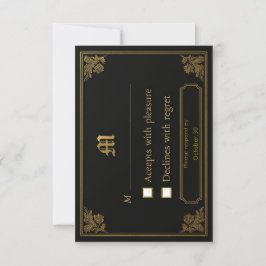 Elegante luxe RSVP-kaart RSVP Kaartje