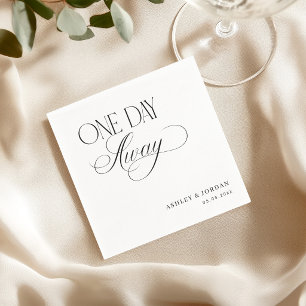 Elegante Luxe Script Proefhuwelijksdiner Feest Servet