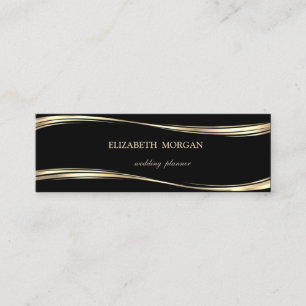 Elegante Luxe Stijlvol ,Goud,Zwart Mini Visitekaartje