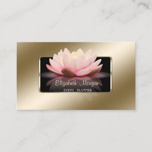 Elegante luxe stijlvol, modern, zwart frame, lotus visitekaartje