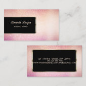 Elegante luxe stijlvolle glitter, frame visitekaartje (Voorkant / Achterkant)