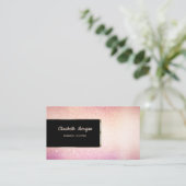 Elegante luxe stijlvolle glitter, frame visitekaartje (Staand voorkant)