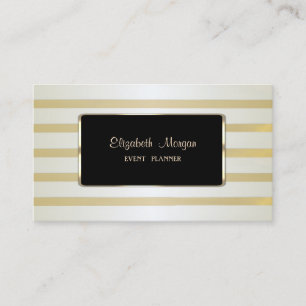 Elegante luxe stijlvolle, gouden strepen visitekaartje