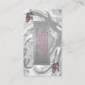 Elegante Luxe Sweet Silver Marble witte olifant Visitekaartje (Achterkant)
