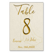 Elegante Luxe Tafel Kaart voor Trouwreceptie (Voorkant)