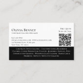 Elegante luxe thuiszorg professionele QR-code  Visitekaartje (Achterkant)