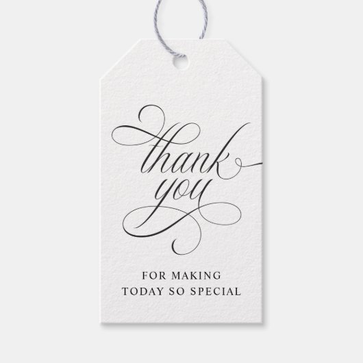 Elegante luxe trouwtrofee-taggen cadeaulabel (Voorkant)