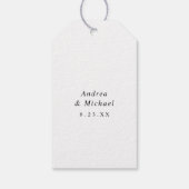 Elegante luxe trouwtrofee-taggen cadeaulabel (Achterkant)