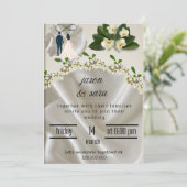 Elegante luxe trouwuitnodiging | Bewerkbare sjablo Save The Date (Staand voorkant)