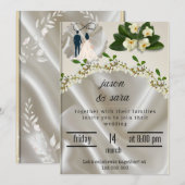 Elegante luxe trouwuitnodiging | Bewerkbare sjablo Save The Date (Voorkant / Achterkant)