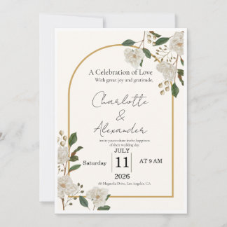 Elegante luxe trouwuitnodiging sjabloon | Edita Kaart