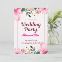 Elegante luxe trouwuitnodigingskaart