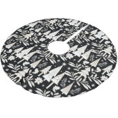 Elegante luxe vakantie Evergreen Forest & Floral Kerstboom Rok (Gekanteld)