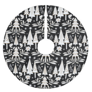 Elegante luxe vakantie Evergreen Forest & Floral Kerstboom Rok