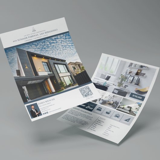 Elegante luxe vastgoedlijsting eigendom flyer