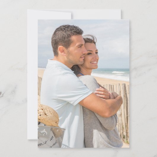 Elegante luxe Vellum 2 foto zwart wit bruiloft Kaart (Achterkant)