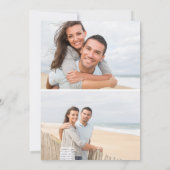 Elegante luxe Vellum 3 foto zwart wit bruiloft Kaart (Achterkant)