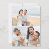 Elegante luxe Vellum 4 foto zwart wit bruiloft Kaart (Achterkant)