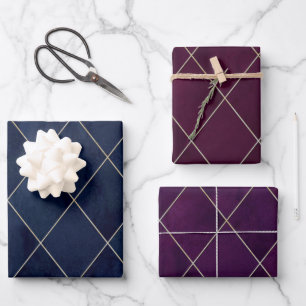 Elegante luxe vintage juweeltonen argylepatroon inpakpapier vel