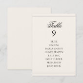 Elegante Luxe Vintage Klassieke Trouwtafel Nr (Voorkant / Achterkant)