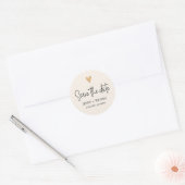 Elegante luxe witgouden hart Save the date Ronde Sticker (Envelop)