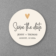 Elegante luxe witte gouden hart Save the date