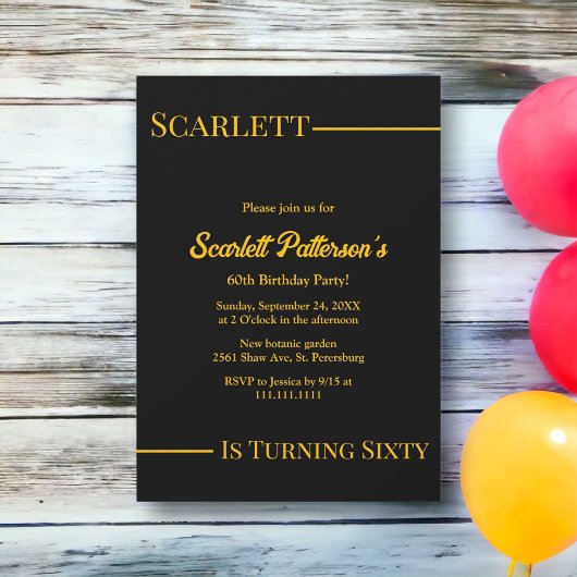 Elegante luxe zwart en goud moderne verjaardag kaart