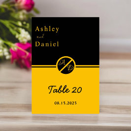 Elegante luxe zwart en goud monogram bruiloft kaart