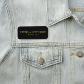 Elegante luxe zwart en gouden lettertype: professi naamplaatje (In situ)