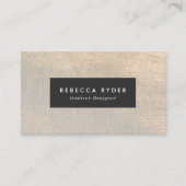 Elegante luxe zwart faux goud subtiele glitter visitekaartje (Voorkant)