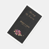 Elegante luxe zwart gouden bordeaux Waterverf Servet (Hoek)