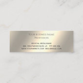 Elegante luxe zwart gouden hart klantenkaartje (Achterkant)