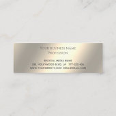 Elegante luxe zwart gouden hart klantenkaartje (Achterkant)