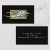 Elegante Luxe Zwart Visitekaartje (Voorkant / Achterkant)