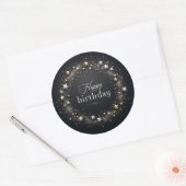 Elegante luxe zwarte sticker. ronde sticker (Envelop)