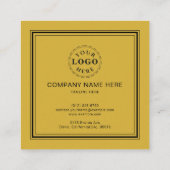 Elegante M Gold-oproepkaart met zwart script Contactkaartje (Achterkant)