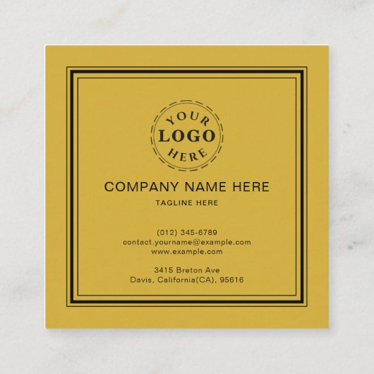 Elegante M Gold-oproepkaart met zwart script Contactkaartje (Achterkant)