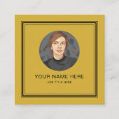 Elegante M Gold-oproepkaart met zwart script Contactkaartje (Voorkant)